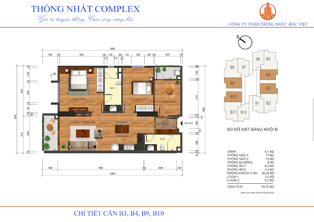Thiết kế căn hộ B3 B4 B9 B10
