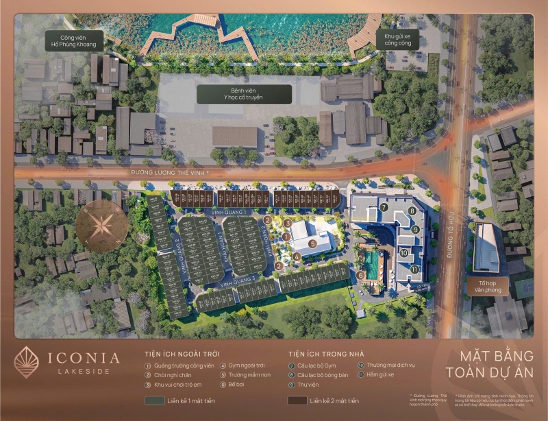 Mặt bằng toàn dự án Iconia Lakeside (Mipec Tố Hữu)